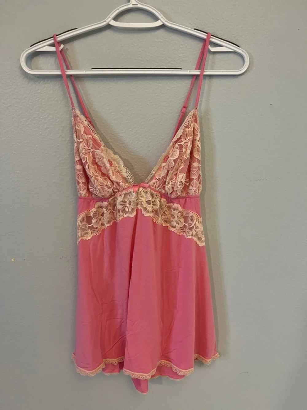 NWOT Victoria's Secret Pink Lace Trim Chemise